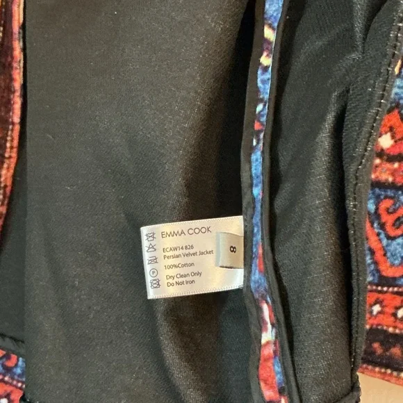 Persian Velvet Floral Dopamine Designer Womens 8 Blazer UK Statement Work Office - Picture 14 of 15